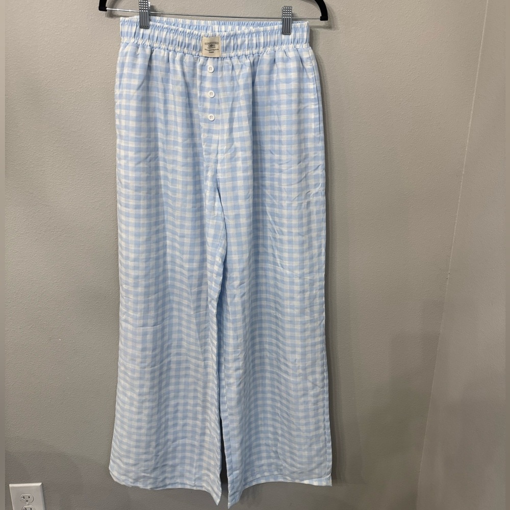 Light Blue Checkered Pants